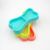 PET Plastic Bones-Shaped Double Bowl Pet Dog Bowl Food Basin Candy Color Double Dog Bowl Spot Factory Wholesale