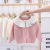 Baroujia Kids Korean Style Kids' Sweater New 2021 Spring Girl's Cardigan Solid Color Fan Collar One Piece Dropshipping
