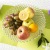 Green Apple Glass European Style Diamond Pattern Salad Fruit Plate Deep Plates Sashimi Restaurant Bar KTV Home Snack Dish