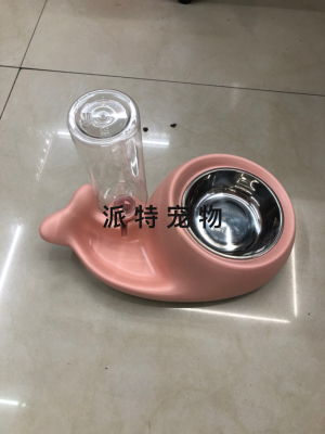 Wholesale Pet Stainless Steel Dog Bowl Fishtail Drink Fountain Dog Bowl Cat Mouth Wet-Proof Cat Bowl Pet Bowl Food Basin