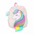 2021 New Unicorn Plush Backpack Cute Cartoon Plush School Bag Teenage Leisure Backpack