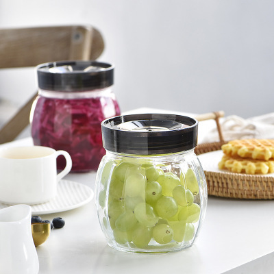 Green Apple Glass Sealed Can Glass Bottle Storage Jar Lemon Honey Storage Box Storage Coffee Bean Tea Jar