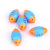 Pet Toy 7.5cm Fish-Shaped Bell Rugby Cat Sound Toy Funny Cat Toy Ball in Stock Wholesale