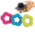 New Pet Toy TPR Footprints Five-Pointed Star Dog Bite Toy Rubber round Factory Direct Sales
