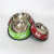 Pet Bowl Bone Paint Stainless Steel Bowl for Pet Pet Bowl Thick Non-Slip Paint Color Bone Dog Bowl L