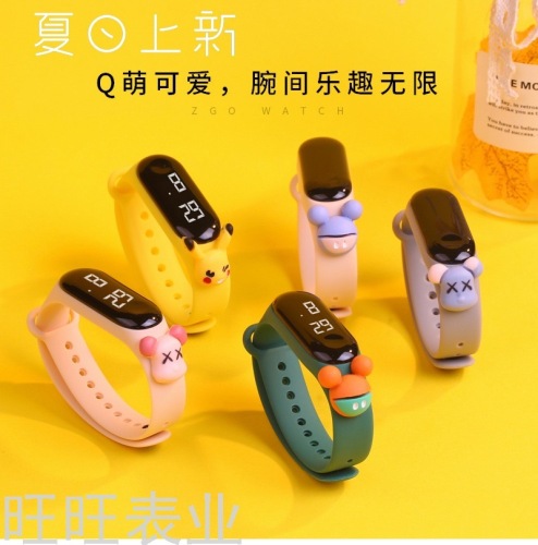 Luminous Cute Electronic Watch Men & Women Trendy Touch Bracelet Primary and Secondary School Children Sports Waterproof LED Watch