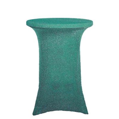 Metallic Shiny Glittered Spandex Cocktail Table Cover