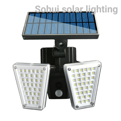 New Style 70led Double Head Rotatable Solar Body Induction Wall Lamp Outdoor Street Light Security Lamp Courtyard