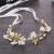 Korean Style Simple Little Daisy Crystal Twisted Beads Handmade Hair Band Headband Bride Wedding Bridal Gown Accessories Veil Hair Accessories