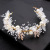 Mailang Bridal Hair Band New Pearl Flower Hair Band Hand-Woven Golden Leaf Headdress Children Headwear