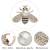 Style Diamond-Embedded Bee Brooch High-End Cartoon Insect Pearl Pin Clothing Corsage Accessories Scarf Buckle Dual-Use