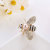 Style Diamond-Embedded Bee Brooch High-End Cartoon Insect Pearl Pin Clothing Corsage Accessories Scarf Buckle Dual-Use