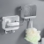 B47-bwa31 Creative Soap Holder Wall-Mounted Punch-Free Soap Holder Draining Flip Bathroom Rack with Lid