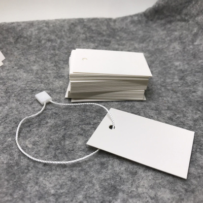 Yiwu Factory Direct Sales 300G Coated Paper Blank Card Tag Trademark Listing Clothing Tag Custom Trademark