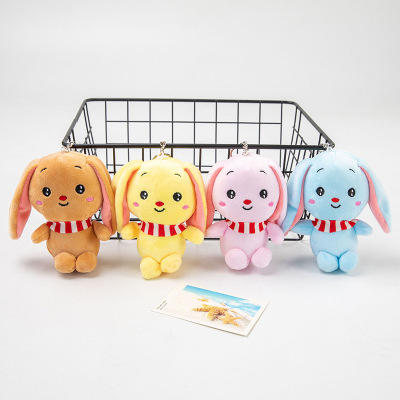 Bunny Stuffed Toy Pendant Cartoon Big Ears Rabbit Doll Super Cute Korean Advertising Gift Bag Bouquet Pendant