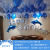 Blue Color Ocean Birthday Balloon Set Romantic Couple Birthday Decoration Supplies Aluminum Balloon Scene Layout