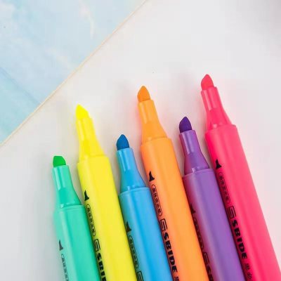 Fluorescent Pen Marking Pen Student Key Marker 6-Color Suit Fluorescent Pen