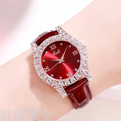 GEDI Fashion Trending Belt Women's Watch Fashion Diamond Women's Watch Casual All-Match Quartz Women's Watch