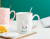 New Cartoon Little Bunny Cup Ceramic Cup Female Cute Mug Office Coffee Cup with Cover Spoon Gift