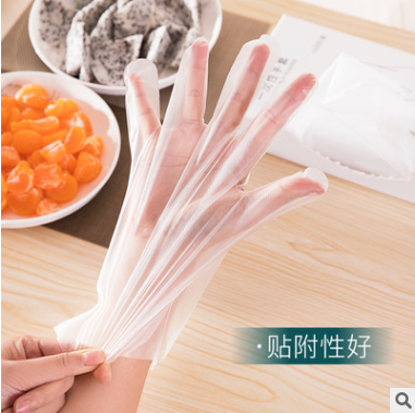 Thickened Frosted Disposable Gloves PE Gloves Disposable Transparent Household Kitchen Disposable Gloves Boxed