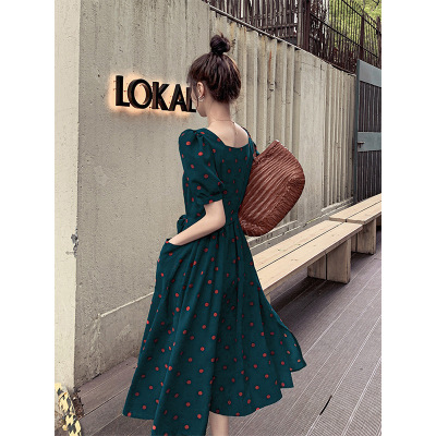 Women's Dress 2021 New Waist Slimming Chiffon Lively Cute Hepburn Style Sweet French Style Summer Skirt Fashion