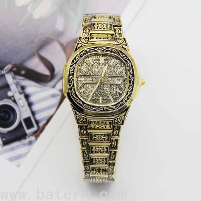 Cross-Border Foreign Trade Large Dial Ring Shading Decoration Retro Calendar Watch Men's Relief Men's Quartz Watch 