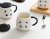 Creative Cute Cartoon Panda Ceramic Cup with Cover Spoon Adorable Big Belly Mug Breakfast Milk Coffee Cup