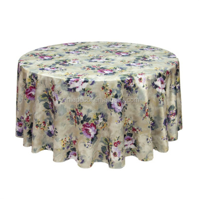 Flower print on Satin wedding home Table Cloth( Thinner or h