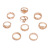 Japanese and Korean New 9-Piece Ins Knuckle Ring Fashion Personality Trend Geometric Hollow Heart-Shaped Snake-Shaped Set Rings