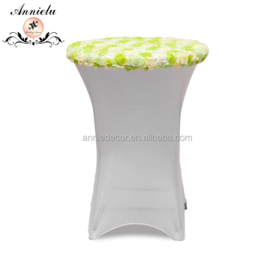 New style three-color flower embroidered mesh wedding table 