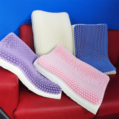 Factory Wholesale TPE Cool Dynamic Non-Pressure Pillow Latex Pectin Composite Pillow Core Adult Student Summer Pillow
