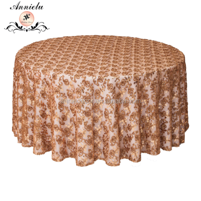 Factory Price Wedding Decorative Tablecloth, Round Sequin Li