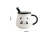 Creative Cute Cartoon Panda Ceramic Cup with Cover Spoon Adorable Big Belly Mug Breakfast Milk Coffee Cup