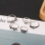 Europe and America Cross Border New Retro Style Star Moon Elephant Palm Black Onyx 14-Piece Set Combined Ring Set Female