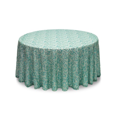 Wholesale sequin Tablecloths Round Embroidered Table Cloths 