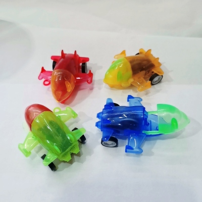 Gift Small Toy Transparent Warrior Aircraft Candy Food Toy Kinder Joy Capsule Toy Small Toy