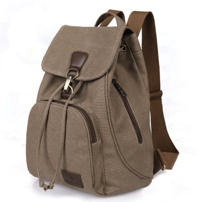 New Retro Trendy Girls' Outdoor Canvas Backpack Schoolbag Fashion Backpack