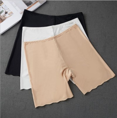 Summer Safety Pants Ice Silk Women's Large Size Safety Pants Cool Anti-Exposure Bottoming Can Be Worn outside Seamless 