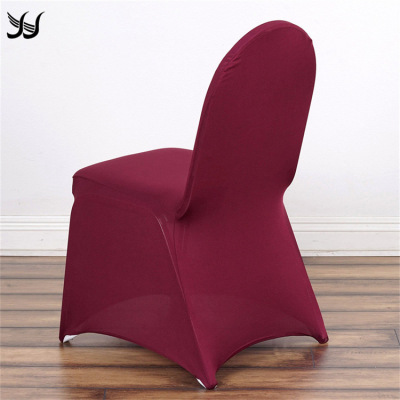 Customized European-Style Banquet Chair Elastic One-Piece Chair Cover for Wedding Banquet Exhibition
