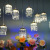 2020 New Wine Glass Chandelier Wine Glass Dining Table Bar Dining Room Lamp Creative Unique Crystal Glass Chandelier
