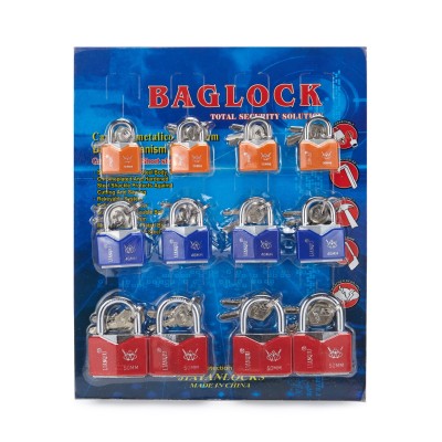 Color Set Plastic Diamond Lock Iron Padlock Open Key Outdoor Lock Factory Wholesale Suction Card Direct Batch Large