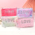 2021 New Plush Cosmetic Bag Women's Love Embroidered Hand Body Portable Women's Storage Bag Can Be Wholesale and Customized