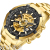 Walishi Mechanical Watch Amazon Cross-Border Supply New Watch Gold Waterproof Hollow out Creative Style Men's Watch