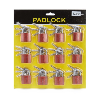 Grid Red Bronze Cross Lock Old-Fashioned Door Lock Security Lock Household Open Small Lock Padlock Factory Direct Wholesale Suction Card