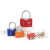 Color Set Plastic Diamond Iron Padlock Open Key Outdoor Lock Factory Wholesale Suction Card Direct Wholesale 32mm * 12