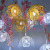 Wedding Lighting Props Golden Love Umbrella Chandelier Lighting Wedding Hall Stage Ceiling Layout Luminous Ornaments