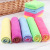 Double-Sided Coral Fleece Two-Color Rag Solid Color Absorbent Cleaning Towel Kitchen Thickened Scouring Pad Factory