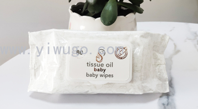 80 pcs tissue oil baby cleansing wipes for clean soft and smooth skin