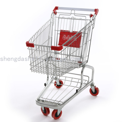 shopping cart supermarket shopping trolley type 80-litre trolley pu wheel