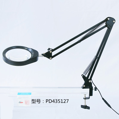 Clip-on Metal Cantilever Bracket with Light Magnifier Pd435127 Maintenance Lighting Reading Table Lamp 10x